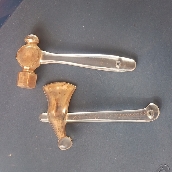 Other - Antique Glass Tomahawk & Glass Hammer